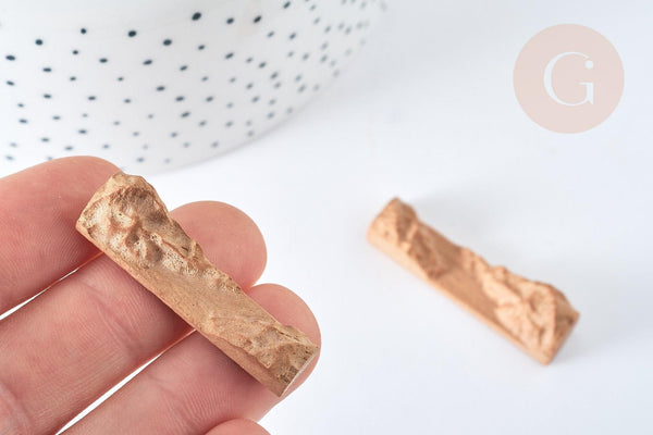 Morceau bois de santal pour moulage résine époxy 40mm, fabrication bijoux résine époxy, x1 G7575