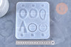 Moule pour fabrication boucles formes géométriques résine, x1 (G5892)