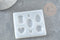 Moule pour fabrication de boucle pendentif résine pierre précieuse 70x78mm, moule silicone réalisation bijoux inclusion résine,x1 G4580