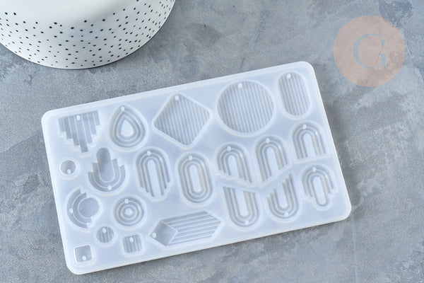 Moule pour fabrication pendentif résine 102x165mm, x1 (G7753)