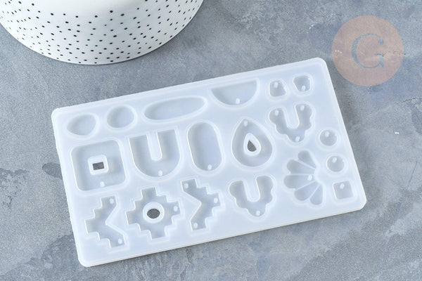 Moule pour fabrication pendentif résine 90x150mm, x1 (G7754)