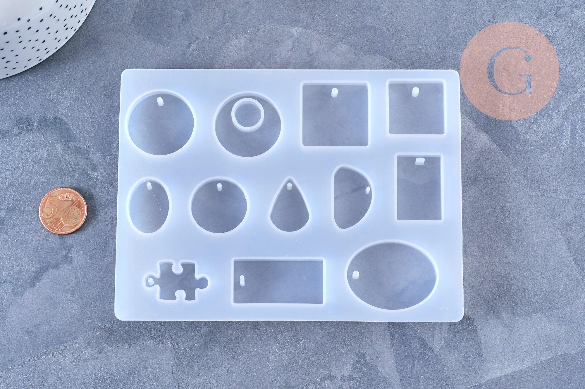 Moule pour fabrication pendentifs résine, un moule en silicone pour réaliser des bijoux avec inclusion en résine, x1 G3533