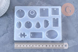 Moule pour fabrication pendentifs résine, un moule en silicone pour réaliser des bijoux avec inclusion en résine, x1 G3533