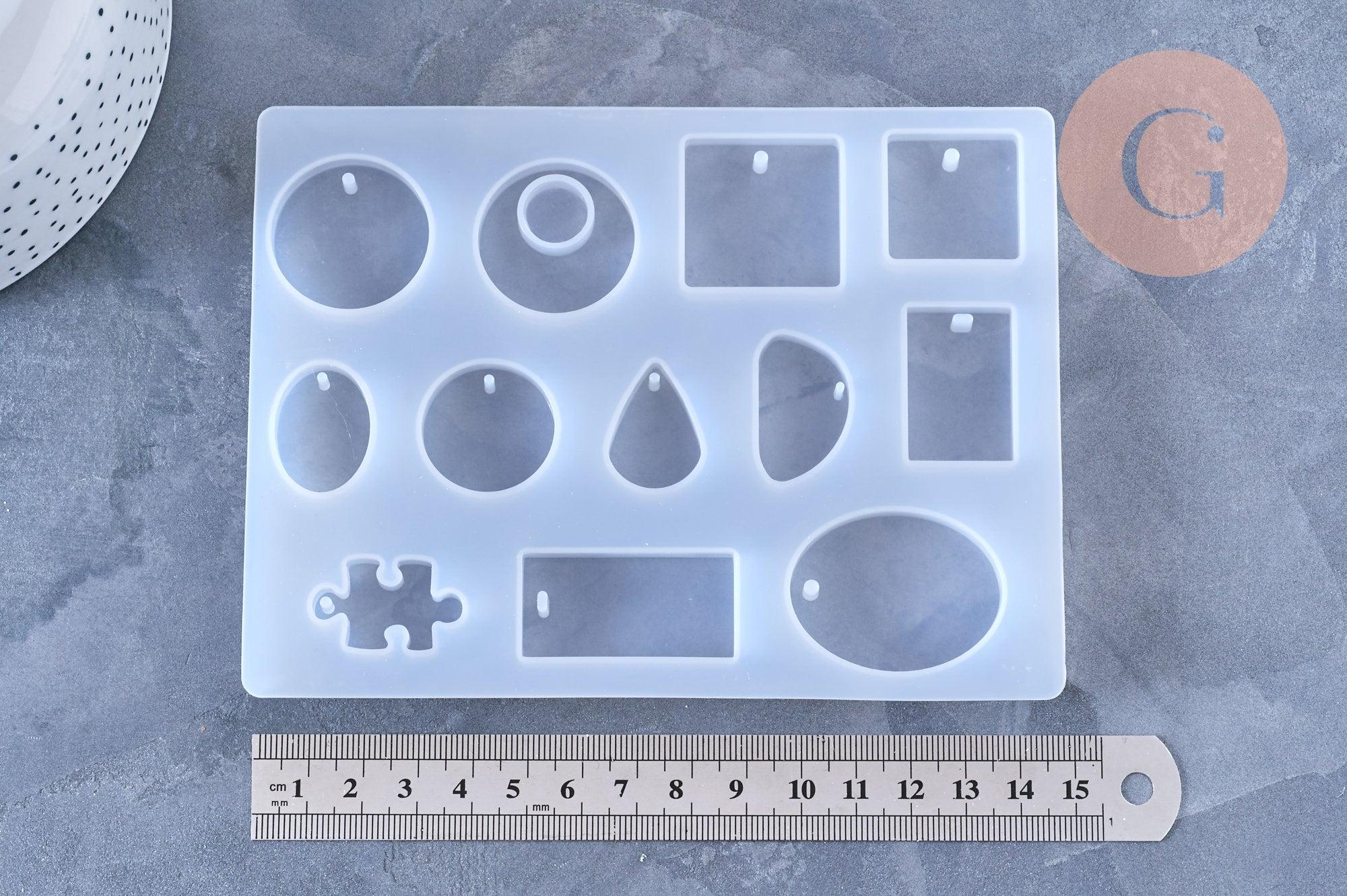 Moule pour fabrication pendentifs résine, un moule en silicone pour réaliser des bijoux avec inclusion en résine, x1 G3533