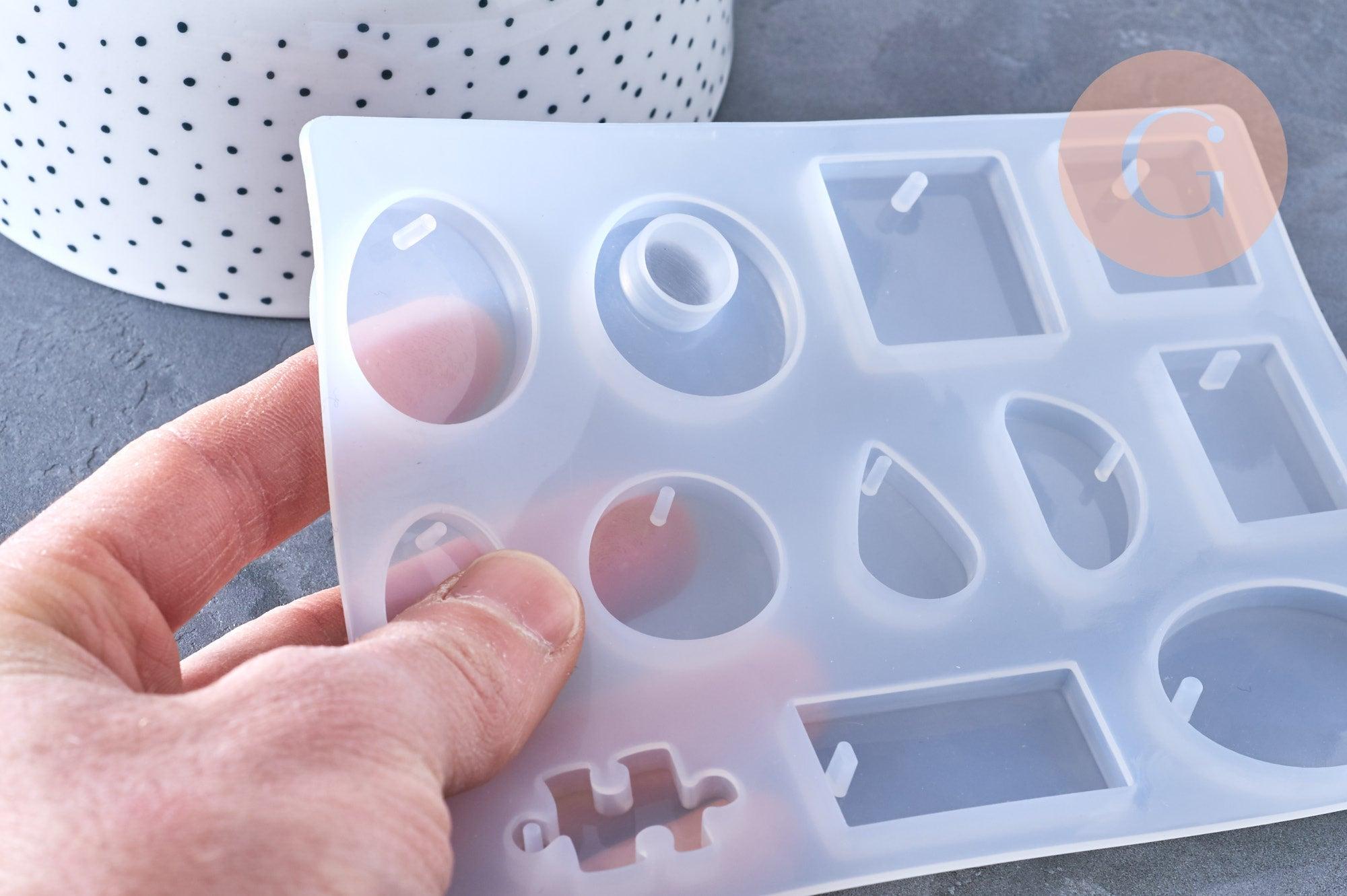 Moule pour fabrication pendentifs résine, un moule en silicone pour réaliser des bijoux avec inclusion en résine, x1 G3533