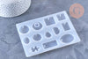 Moule pour fabrication pendentifs résine, un moule en silicone pour réaliser des bijoux avec inclusion en résine, x1 G3533