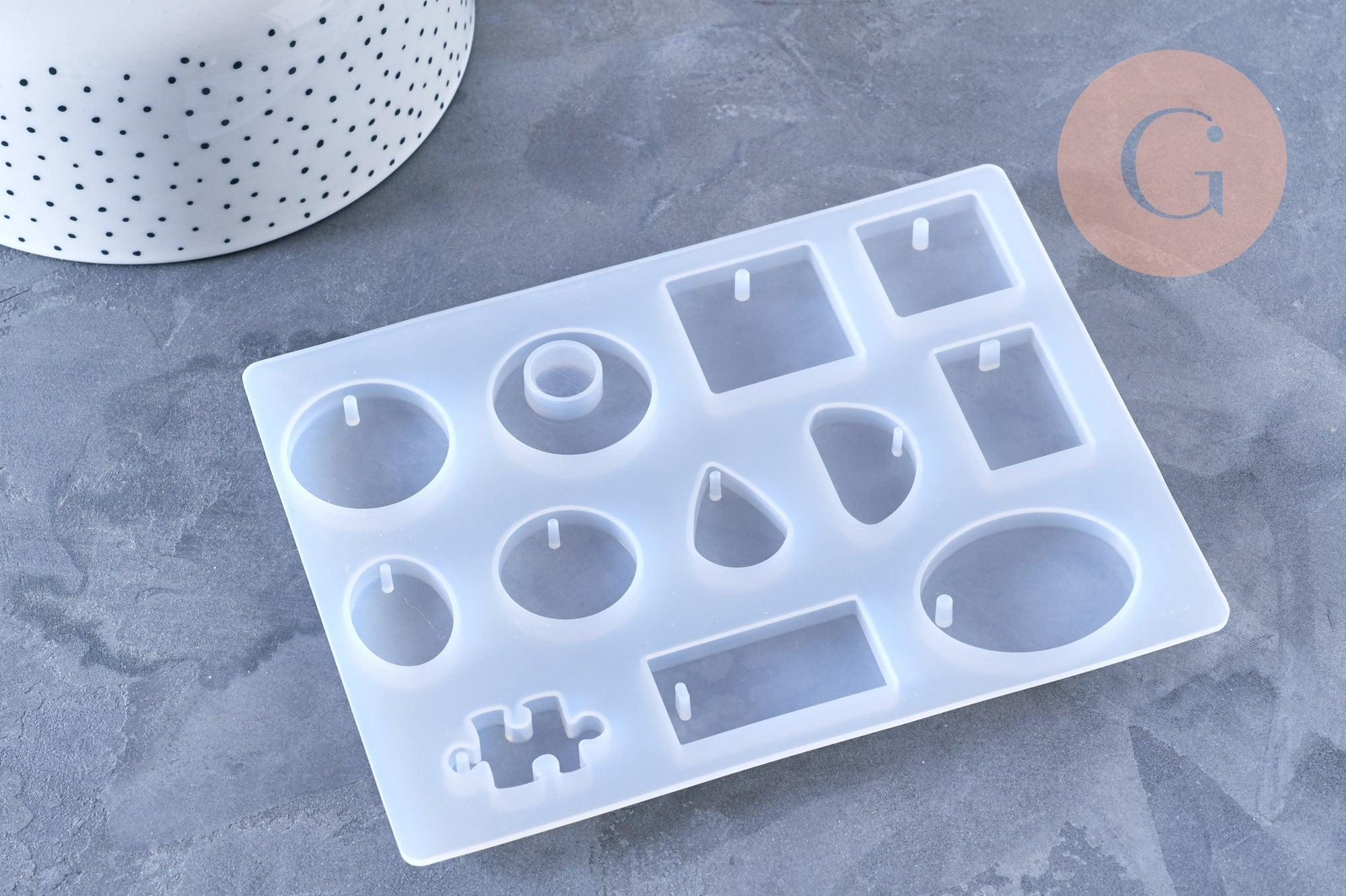 Moule pour fabrication pendentifs résine, un moule en silicone pour réaliser des bijoux avec inclusion en résine, x1 G3533