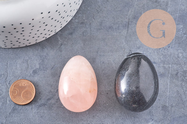 Oeuf en pierre Quartz rose Jaspe oeil tigre naturel Jade agate brut roulé,litotherapie, oeuf de décoration pierre naturel, x1 (G4806)