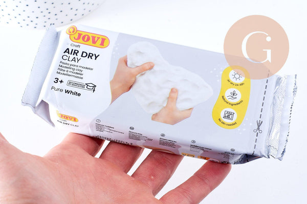 Pâte à modeler Argile autodurcissante Blanc 250-500g, x1 (G10636)