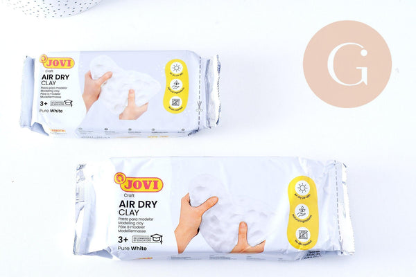 Pâte à modeler Argile autodurcissante Blanc 250-500g, x1 (G10636)