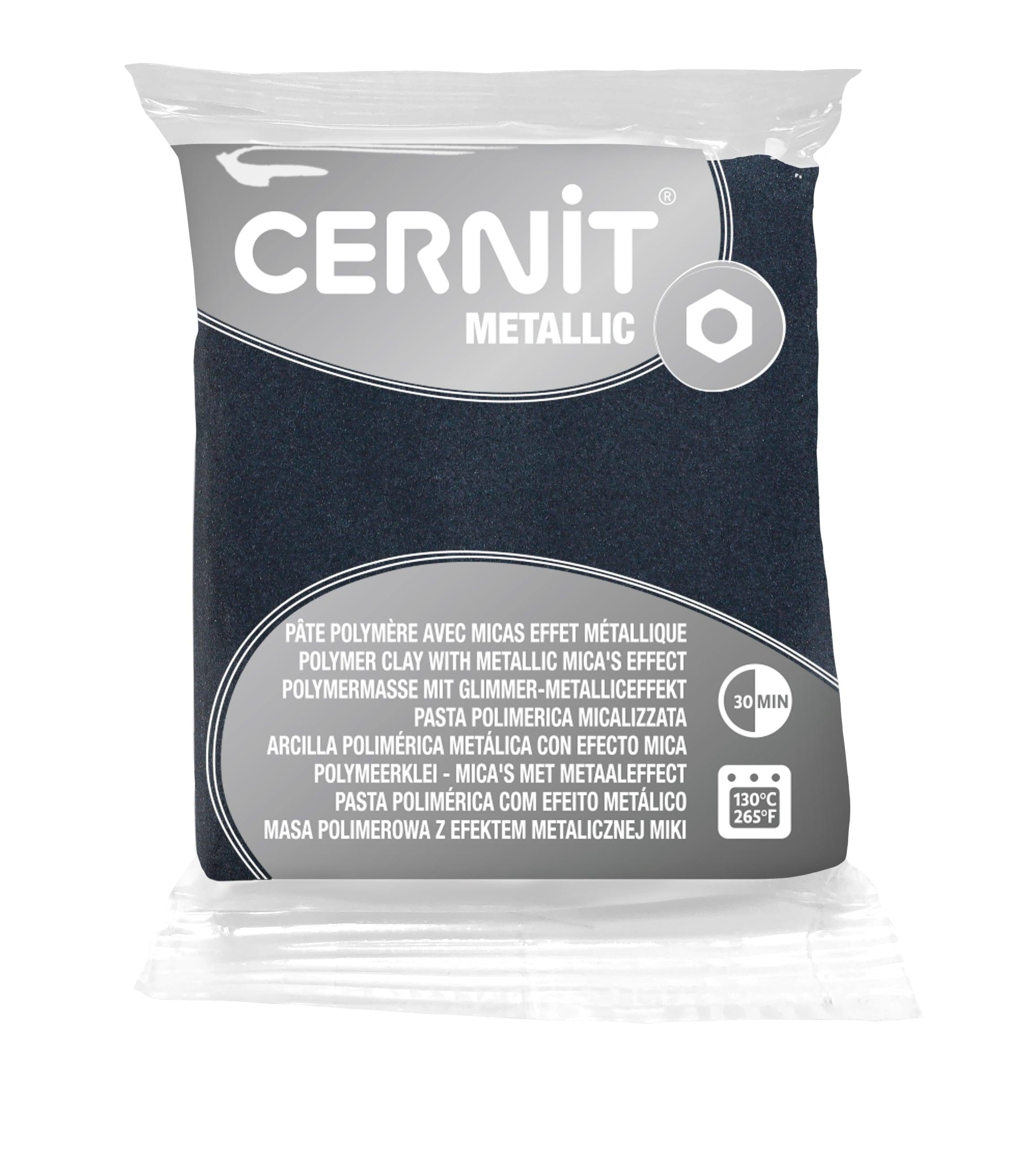 Pâte polymère Cernit METALLIC - Noir Hématite x56g (G10471)