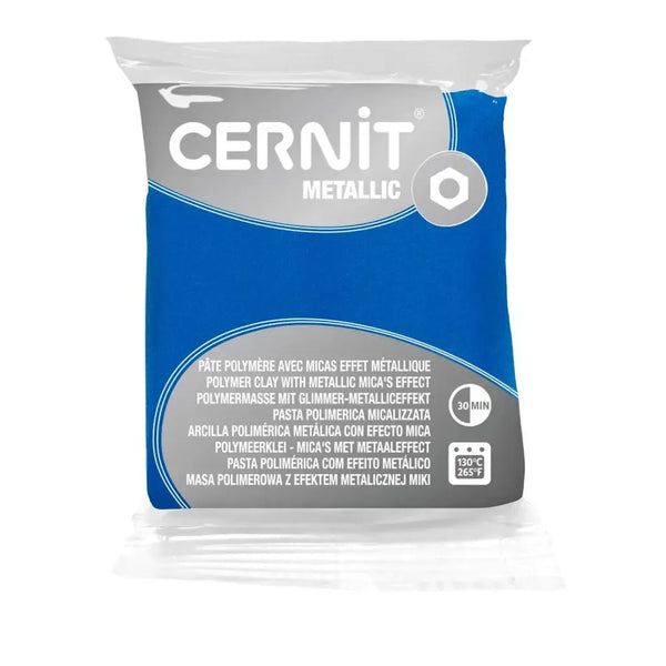 Pâte polymère Cernit METALLIC - bleu x56g (G10716)