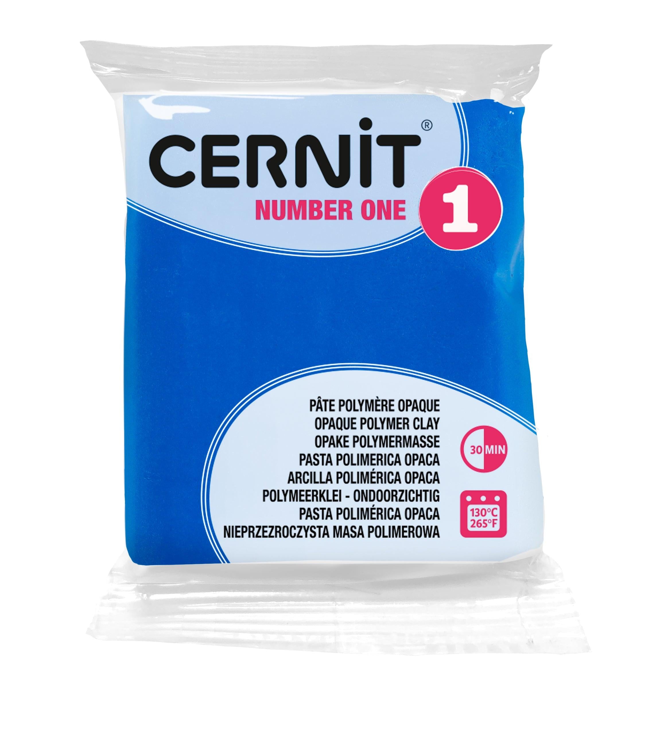 Pâte polymère Cernit Number one opaque - Bleu x56g (G10439)