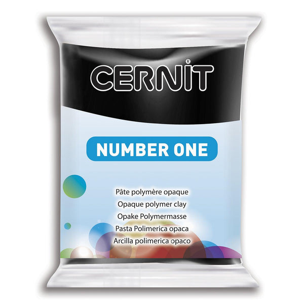 Pâte polymère Cernit Number one opaque - Noir x56g /250g/500g (G10440)