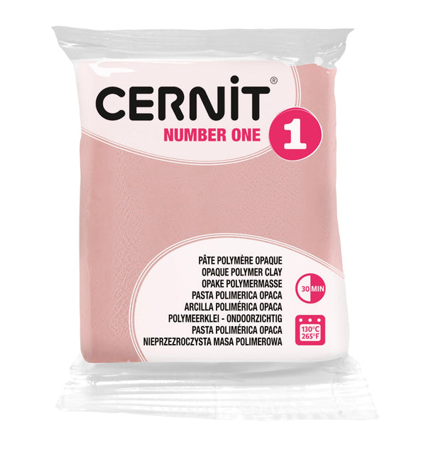 Pâte polymère Cernit Number one opaque - Rose x56g (G10434)