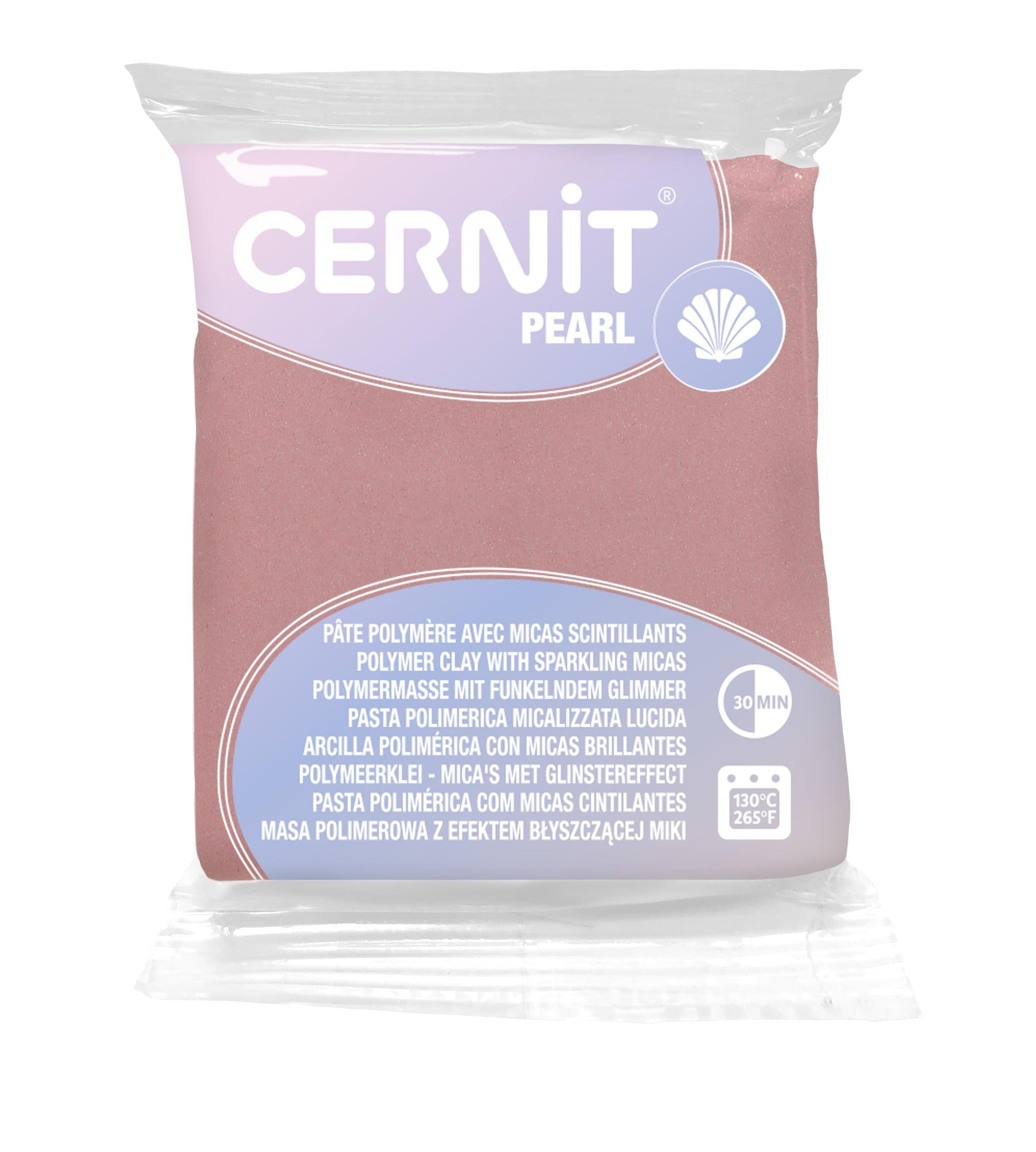 Pâte polymère Cernit PEARL - Rose nacré x56g (G10460)