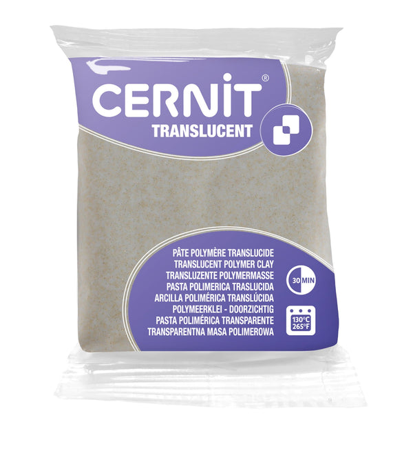 Pâte polymère Cernit TRANSLUCENT - Glitter Or x56g (G10465)