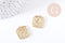 Pendentif Carré laiton doré 18K 21mm, pendentif création de bijoux doré, x1 (G8960)