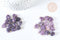 Pendentif Cœur Lépidolite pierre naturelle 15~15,5mm, pendentif pierre naturelle pour création de bijoux, x1 G7592