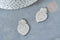 Pendentif Cœur sacré acier 304 inoxydable platine 30mm, x1 (G8018)