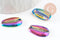 Pendentif Coquillage cauris zamac multicolore 19mm, coquillage zamac irisé multicolore , x1 (G7458)
