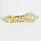 Pendentif Epingle à nourrice LOVE laiton doré 18k cristal,sans nickel,coeur bijoux,pendentif amour, Pendentif zircon,41mm x1 (G5321)