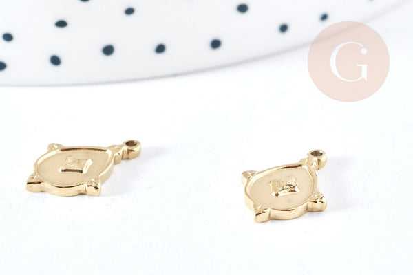 Pendentif Goutte acier inoxydable 304 doré IP 15mm, x1 (G8858)