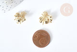Pendentif Insecte laiton doré abeille 16mm, x1 (G8076)