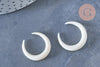 Pendentif Lune corne blanche naturelle 23x4mm, pendentif lune en corne naturelle, création bijoux, x1, G6495
