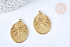 Pendentif Ovale cabochon laiton brut 27x20mm, x2 (G6920)