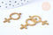 Pendentif Symbole femme laiton brut 26mm, fournitures bijoux laiton brut , x 2 G6565