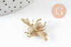 Pendentif abeille laiton brut 28mm,création bijoux laiton brut, x1 (G2960)