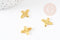 Pendentif abeille zamac doré 16mm,breloque création bijoux insecte, x10 G5327