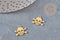 Pendentif acier doré tête de mort 12mm, breloque doré, acier inoxydable doré, pendentif sans nickel, x1 G5726