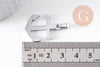 Pendentif ancre acier 304 inoxydable platine 27mm, x1 (G10377)