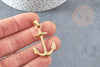 Pendentif ancre acier doré 14k, fourniture bijoux,acier doré inoxydable ,pendentif bijoux sans nickel,37.5mm, x1 (G4522)