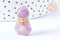 Pendentif bouteille parfum améthyste naturelle acier 304 inoxydable doré 27.5mm, x1 (G3928)