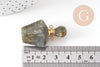 Pendentif bouteille parfum labradorite naturelle 37mm, x1 (G3019)