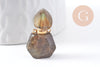 Pendentif bouteille parfum labradorite naturelle acier 304 inoxydable doré 27.5mm, x1 (G10315)
