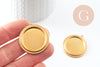 Pendentif cabochon rond laiton brut,sans nickel 24mm, x1 (G1951)