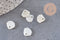Pendentif charm coquillage nacre blanche naturelle ,pendentif coquillage nacre,coquillage blanc,création bijou, 10mm, x5 G4623
