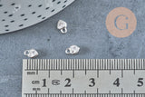 Pendentif coeur argent massif 925 et zircon 6mm, x1 (G10739)