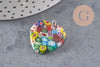 Pendentif cœur millefiori verre murano 27mm, x1 (G7143)