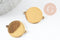 Pendentif connecteur rond acier 304 inoxydable doré motif pointillé 19mm, x1 (G10184)