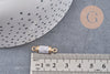 Pendentif connecteur tube howlite doré,tube howlite, howlite naturelle,20mm, x1 (G2818)