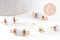 Pendentif connecteur tube jade naturel blanc tube fer doré 20mm, pendentif bijoux pierre, x1 (G9909)