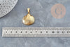 Pendentif coquillage acier 304 doré inoxydable 27mm, x1 (G3280)
