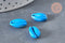 Pendentif coquillage cauri naturel bleu 15mm, x5 (G3123)