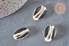 Pendentif coquillage cauri naturel resine noir 19mm, coquillage naturel pour création bijoux coquillage, x5 (G4407)
