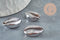 Pendentif coquillage cauris metalgun 15mm, x5 (G1231)